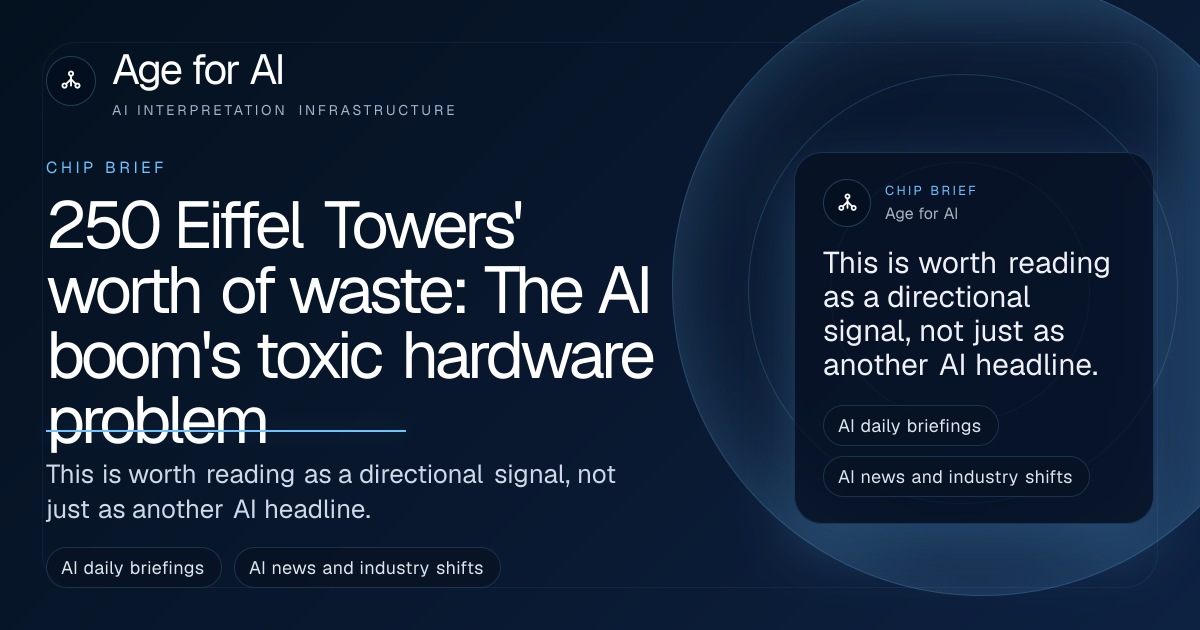 250 Eiffel Towers' worth of waste: The AI boom's toxic hardware problem