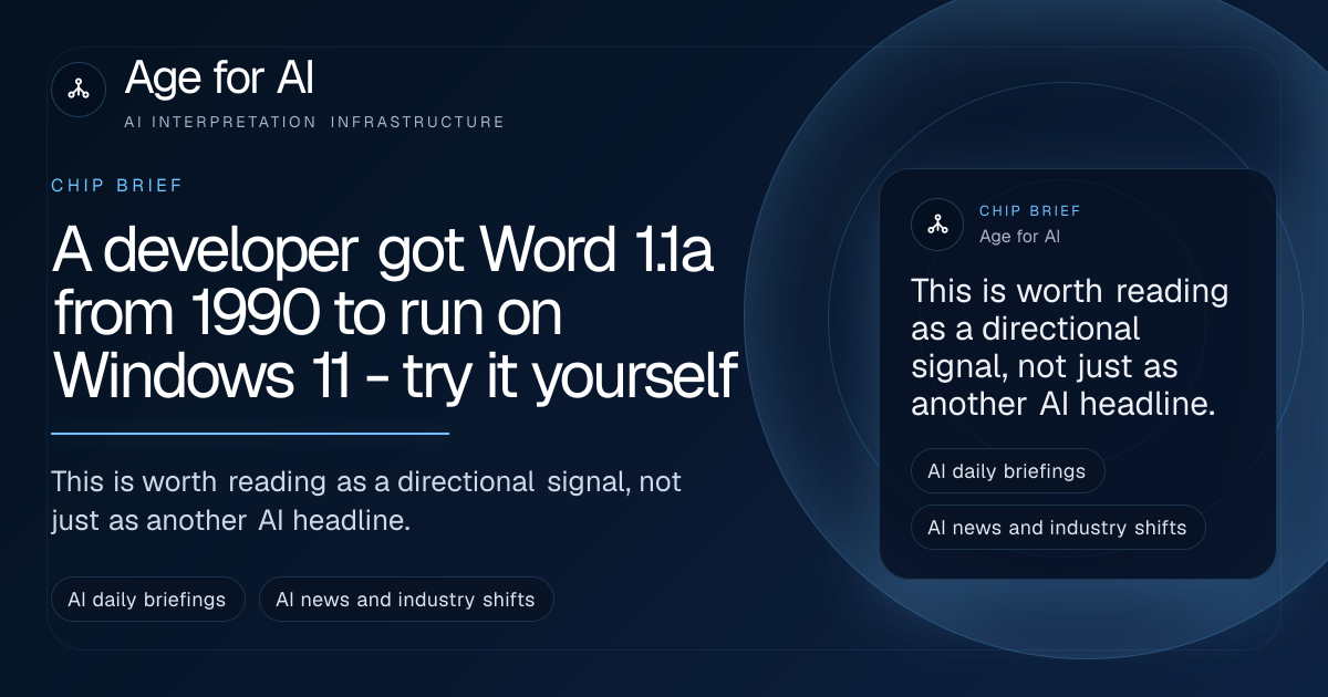 A developer got Word 1.1a from 1990 to run on Windows 11 - try it yourself