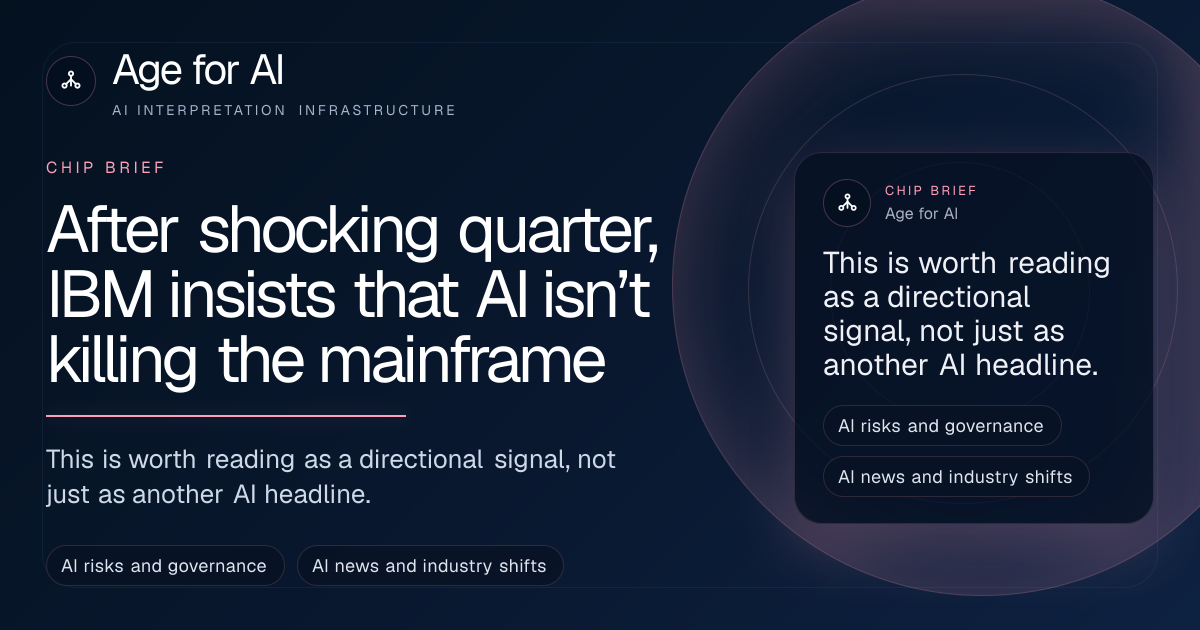 After shocking quarter, IBM insists that AI isn’t killing the mainframe
