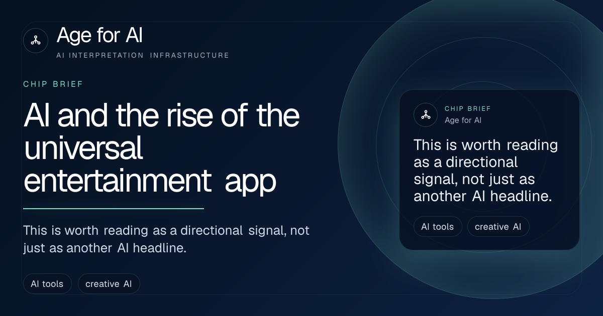AI and the rise of the universal entertainment app
