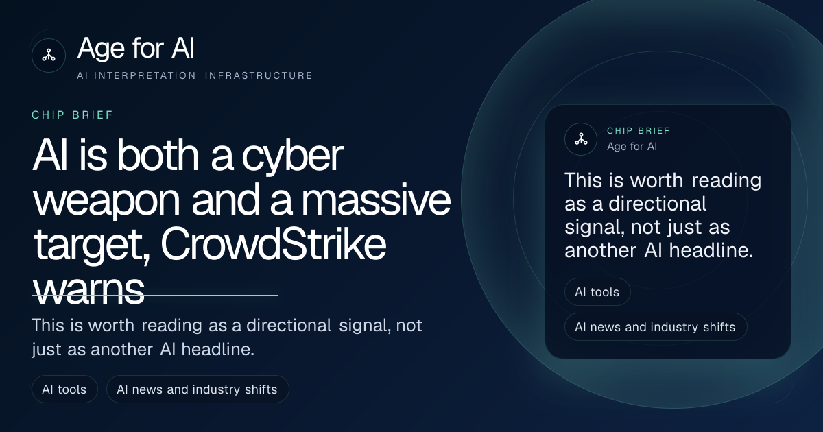 AI is both a cyber weapon and a massive target, CrowdStrike warns