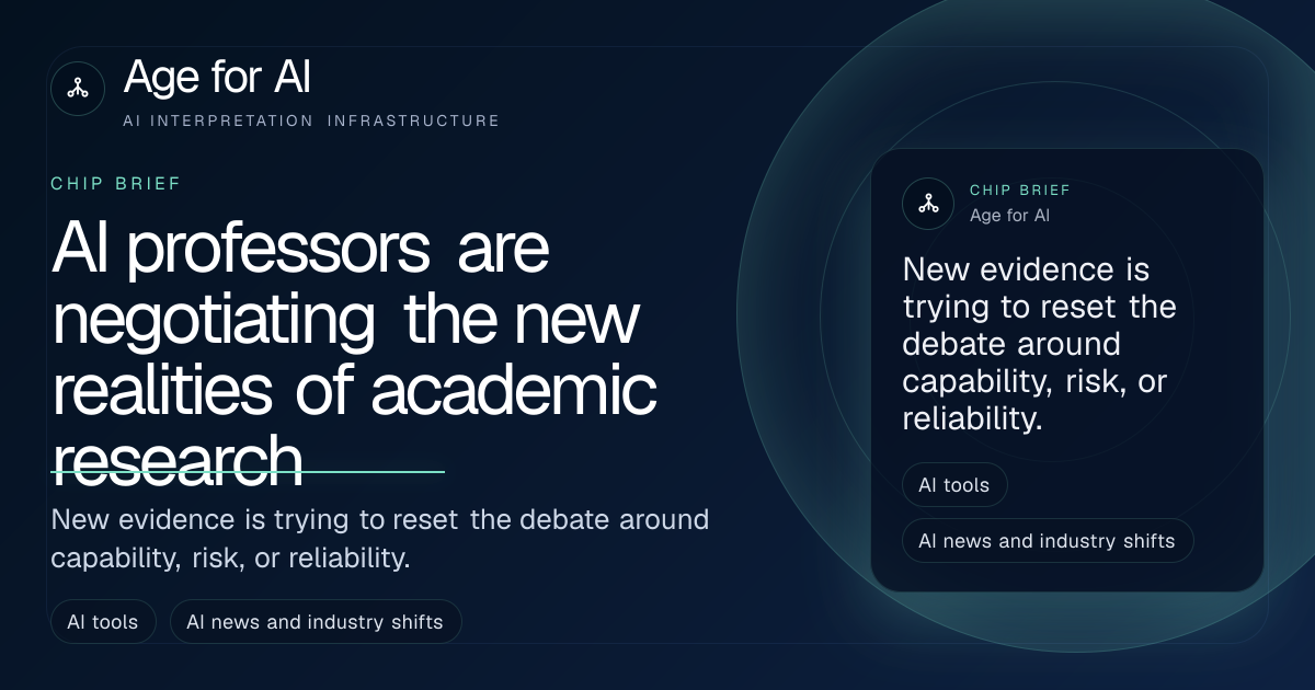 AI professors are negotiating the new realities of academic research