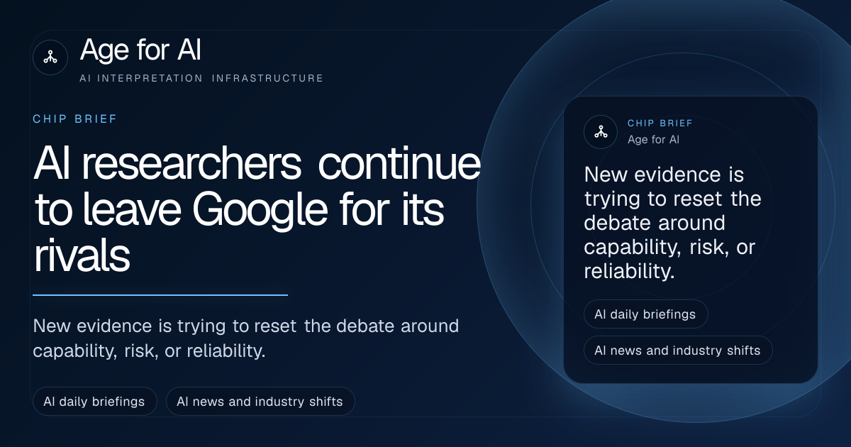 AI researchers continue to leave Google for its rivals