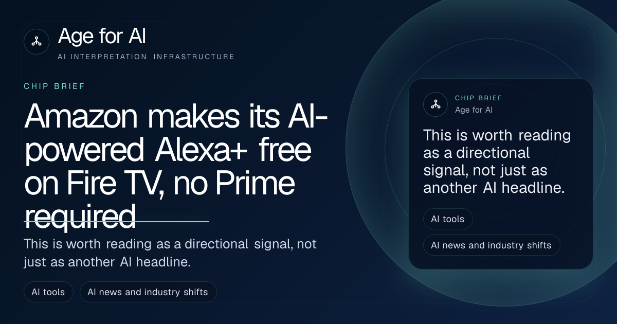 Amazon makes its AI-powered Alexa+ free on Fire TV, no Prime required