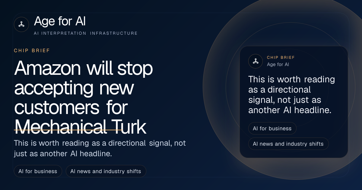 Amazon will stop accepting new customers for Mechanical Turk