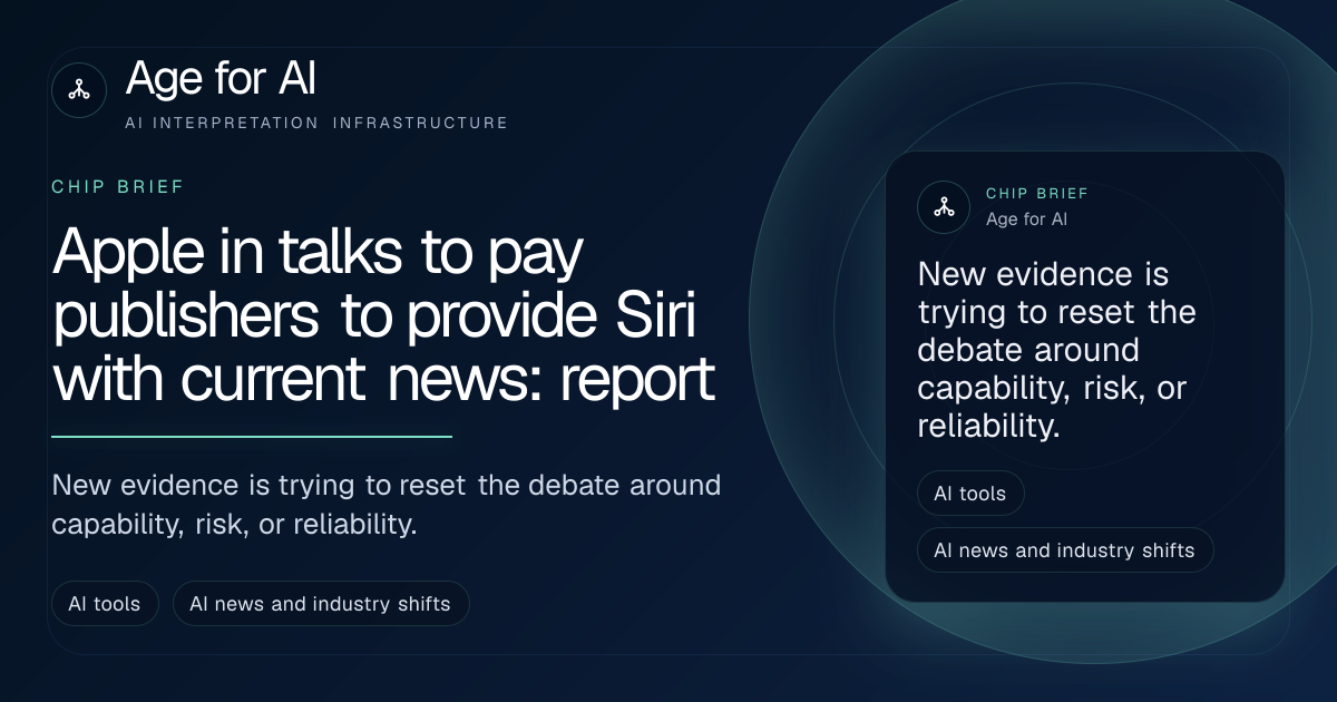 Apple in talks to pay publishers to provide Siri with current news: report