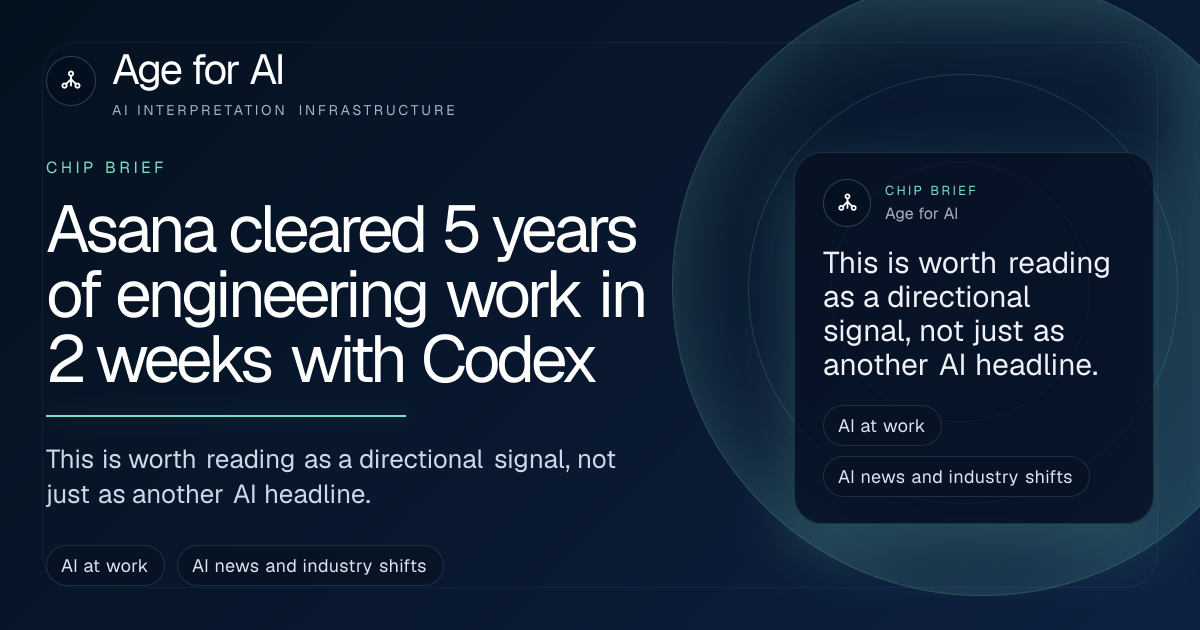Asana cleared 5 years of engineering work in 2 weeks with Codex