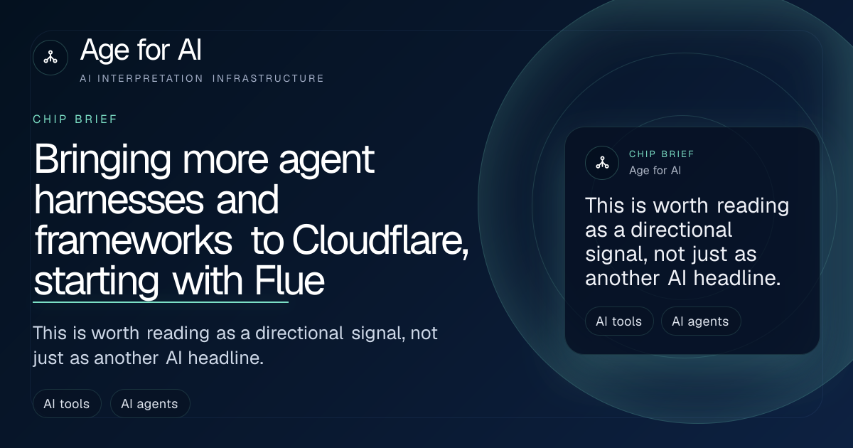 Bringing more agent harnesses and frameworks to Cloudflare, starting with Flue