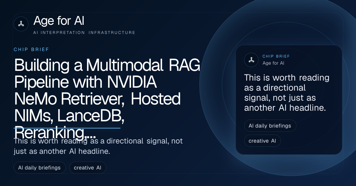 Building a Multimodal RAG Pipeline with NVIDIA NeMo Retriever, Hosted NIMs, LanceDB, Reranking, and Grounded Generation