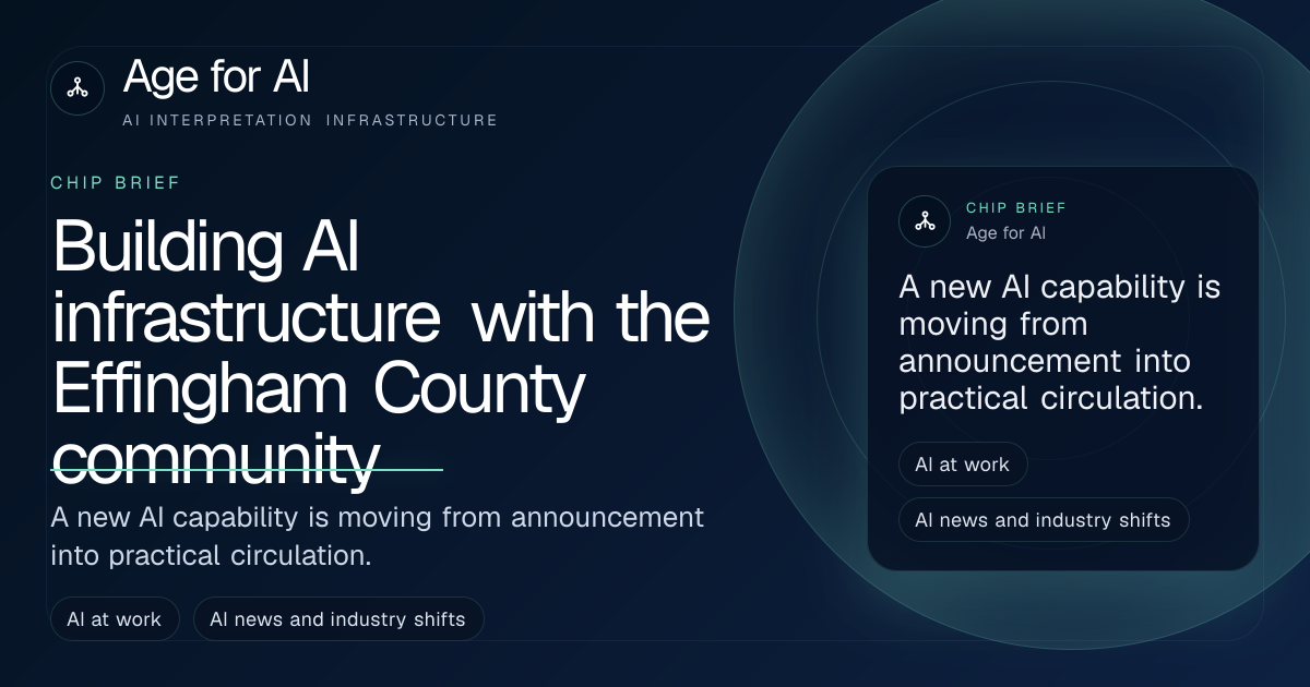 Building AI infrastructure with the Effingham County community