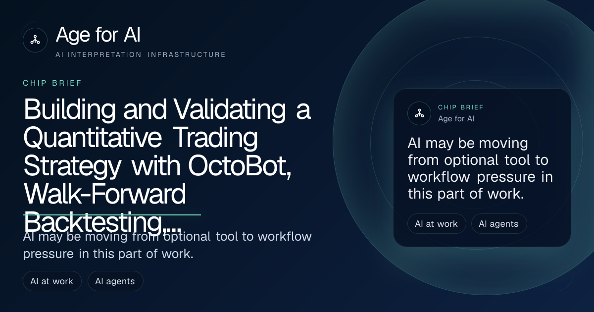 Building and Validating a Quantitative Trading Strategy with OctoBot, Walk-Forward Backtesting, Parameter Optimization, and Interactive Analysis