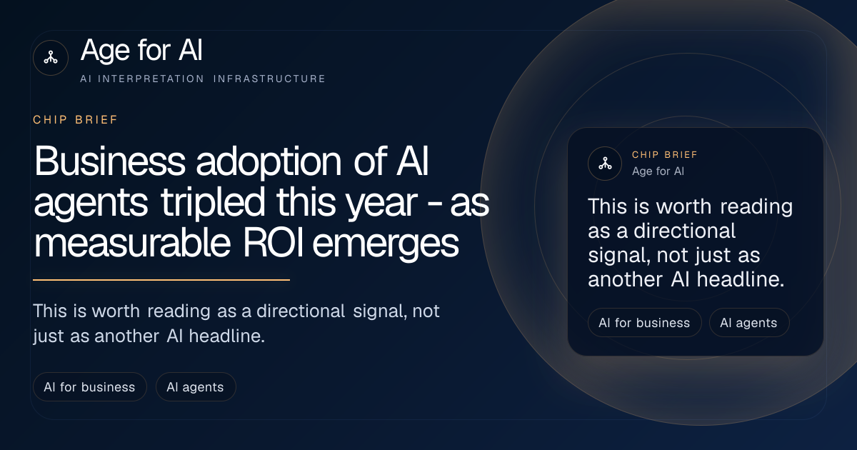 Business adoption of AI agents tripled this year - as measurable ROI emerges