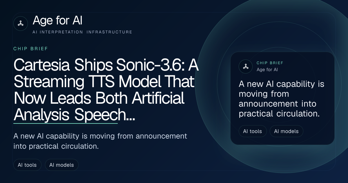 Cartesia Ships Sonic-3.6: A Streaming TTS Model That Now Leads Both Artificial Analysis Speech Arenas
