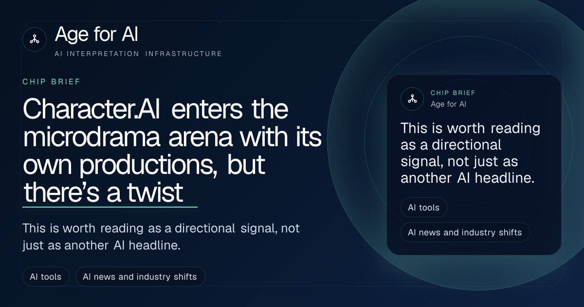Character.AI enters the microdrama arena with its own productions, but there’s a twist