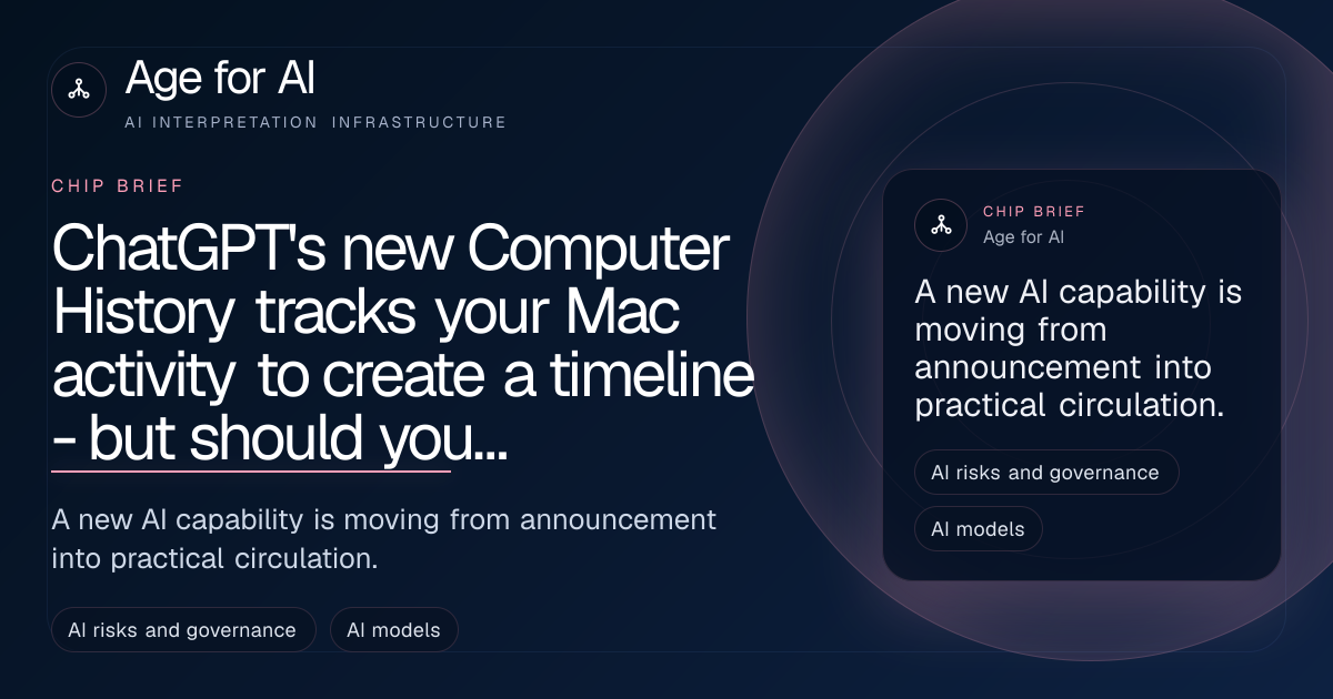 ChatGPT's new Computer History tracks your Mac activity to create a timeline - but should you let it?