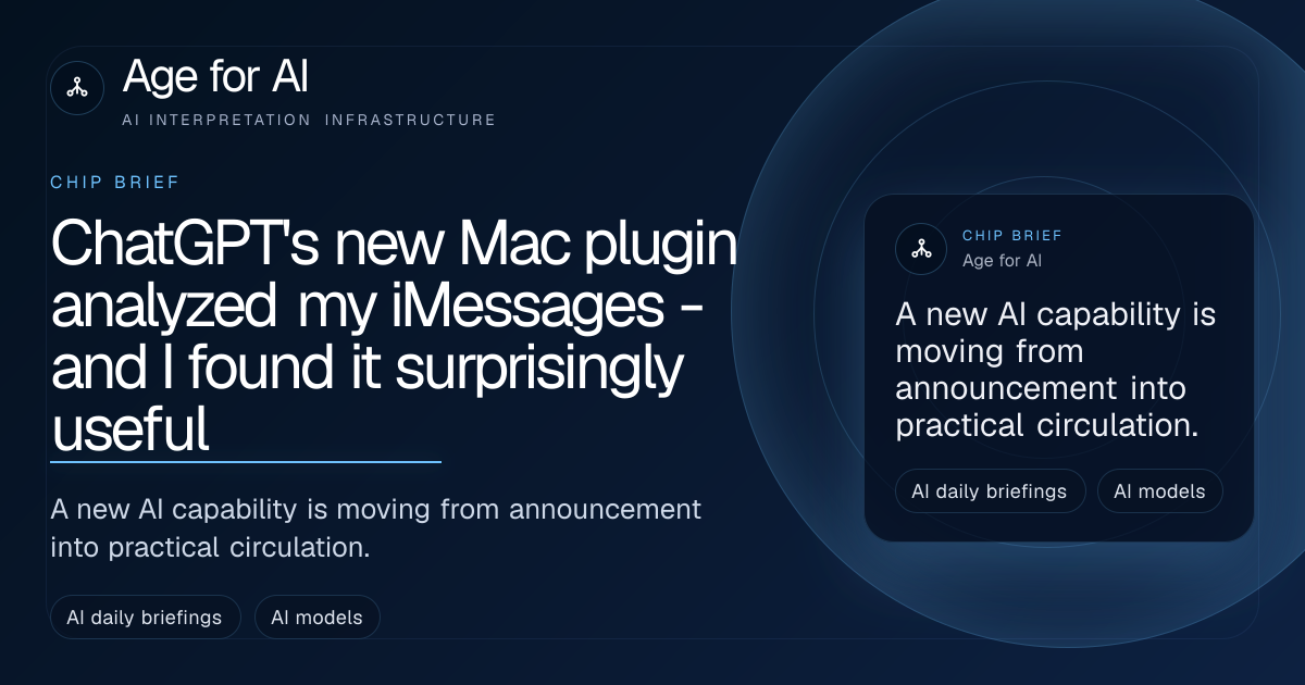 ChatGPT's new Mac plugin analyzed my iMessages - and I found it surprisingly useful