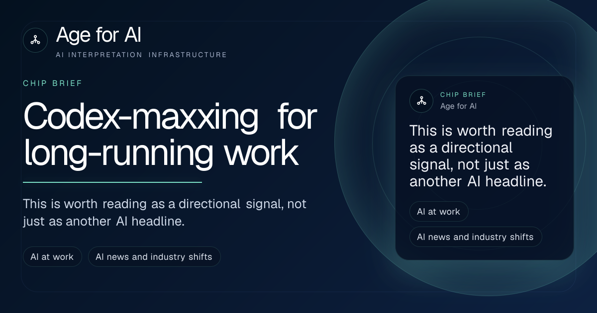 Codex-maxxing for long-running work