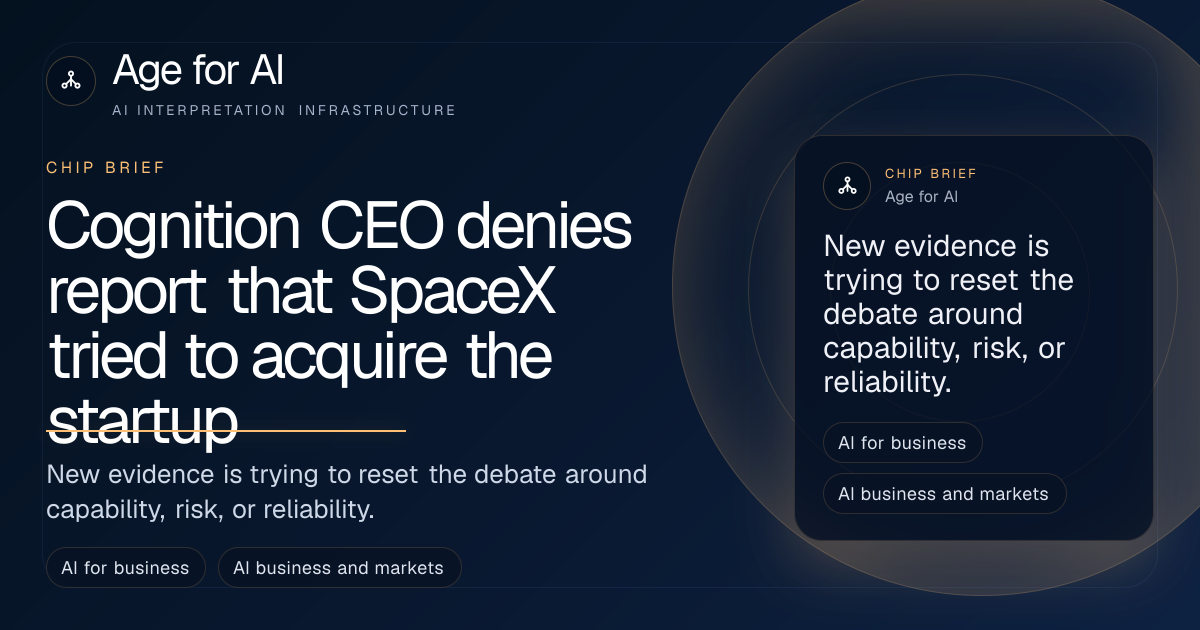 Cognition CEO denies report that SpaceX tried to acquire the startup