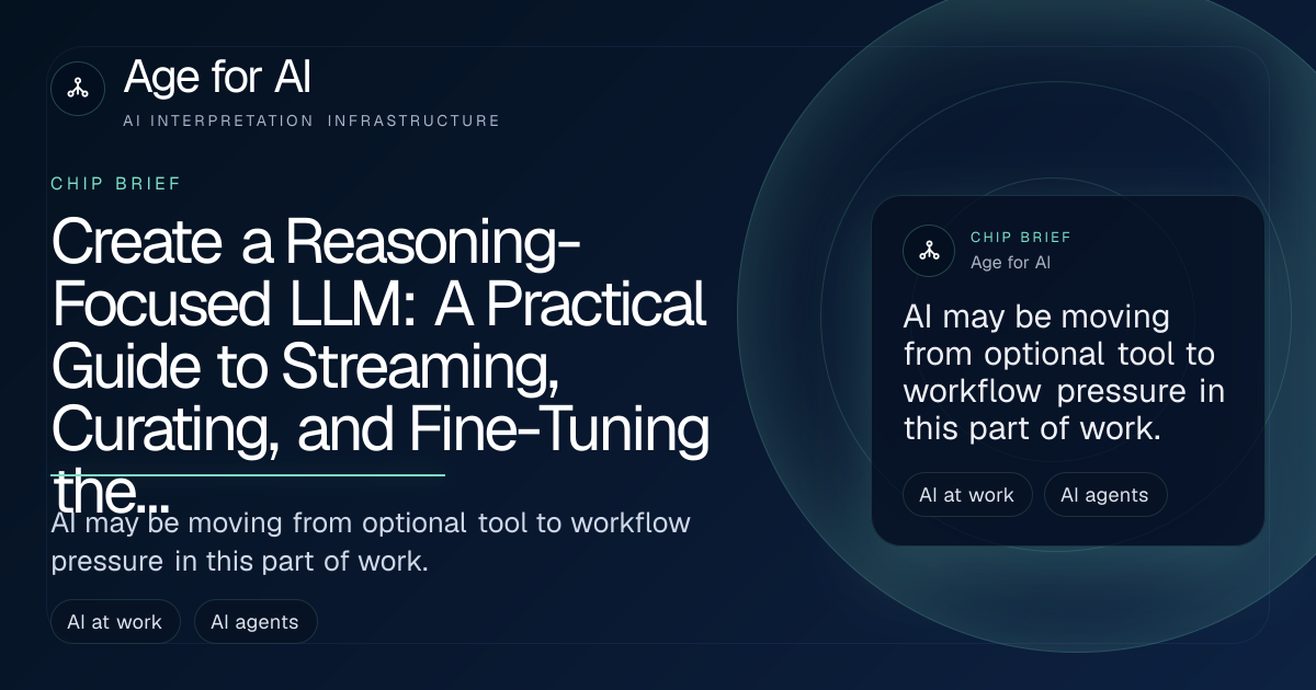 Create a Reasoning-Focused LLM: A Practical Guide to Streaming, Curating, and Fine-Tuning the SupraLabs Reasoning Corpus