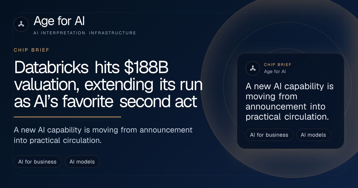 Databricks hits $188B valuation, extending its run as AI’s favorite second act