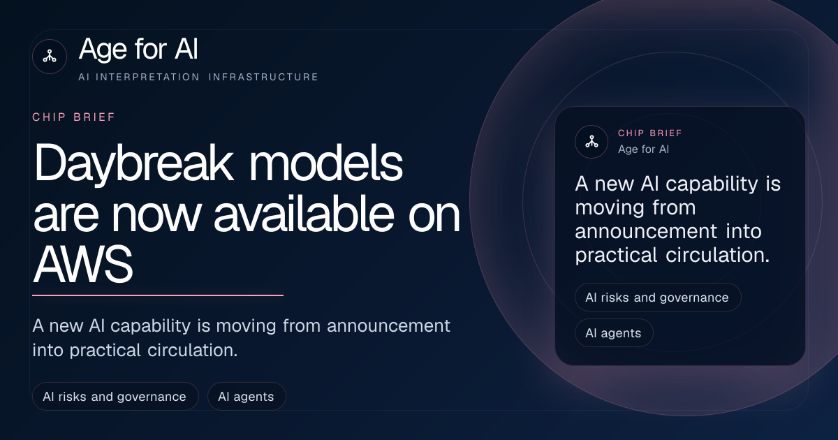 Daybreak models are now available on AWS