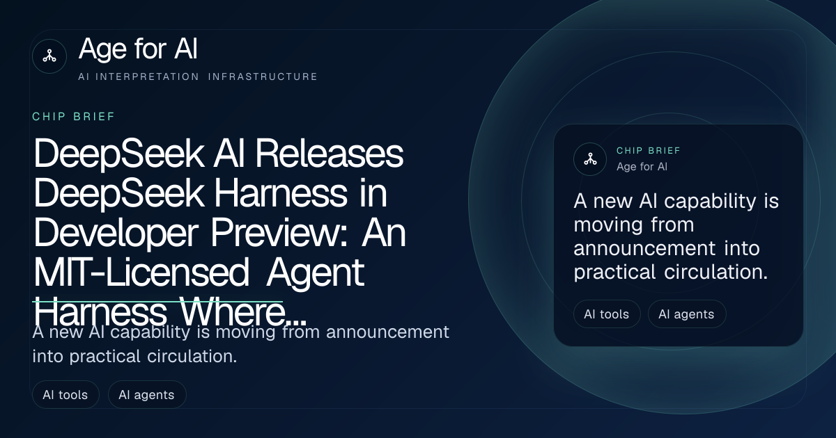DeepSeek AI Releases DeepSeek Harness in Developer Preview: An MIT-Licensed Agent Harness Where Everything is a Plugin