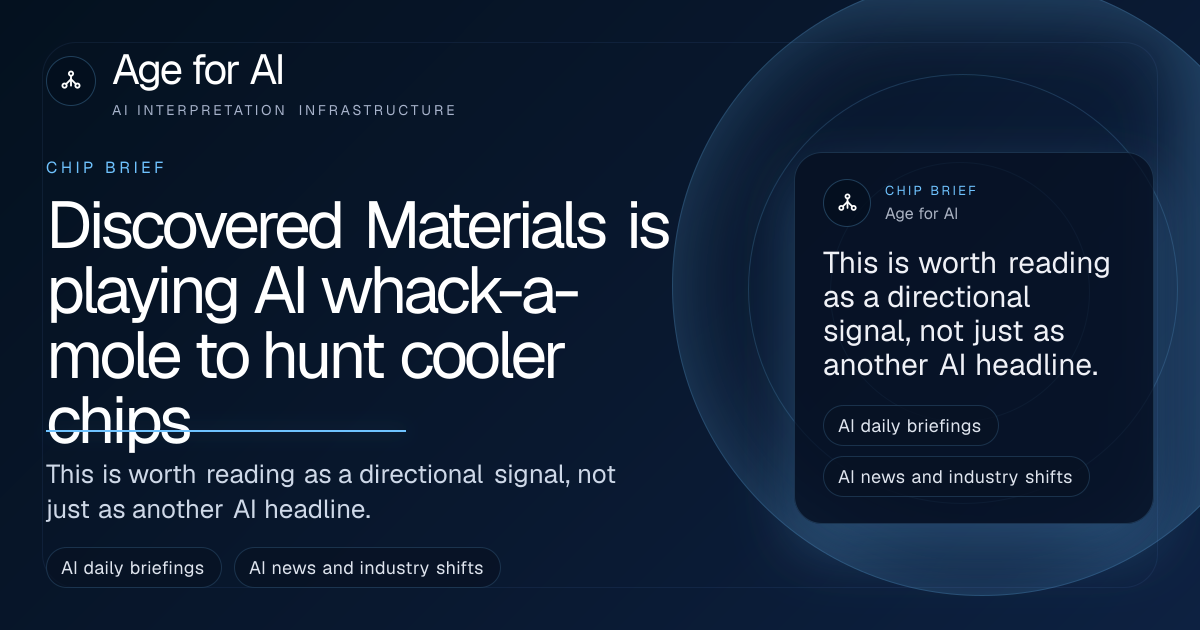 Discovered Materials is playing AI whack-a-mole to hunt cooler chips
