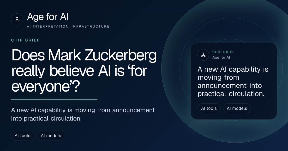 Does Mark Zuckerberg really believe AI is ‘for everyone’?