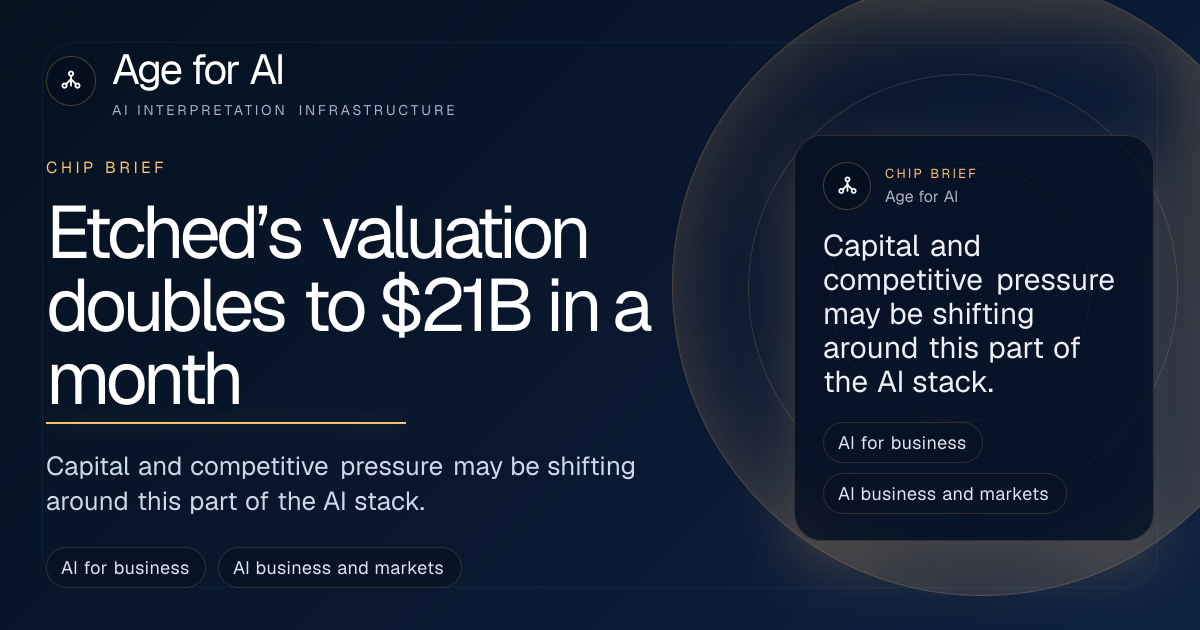 Etched’s valuation doubles to $21B in a month