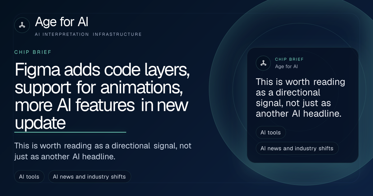 Figma adds code layers, support for animations, more AI features in new update