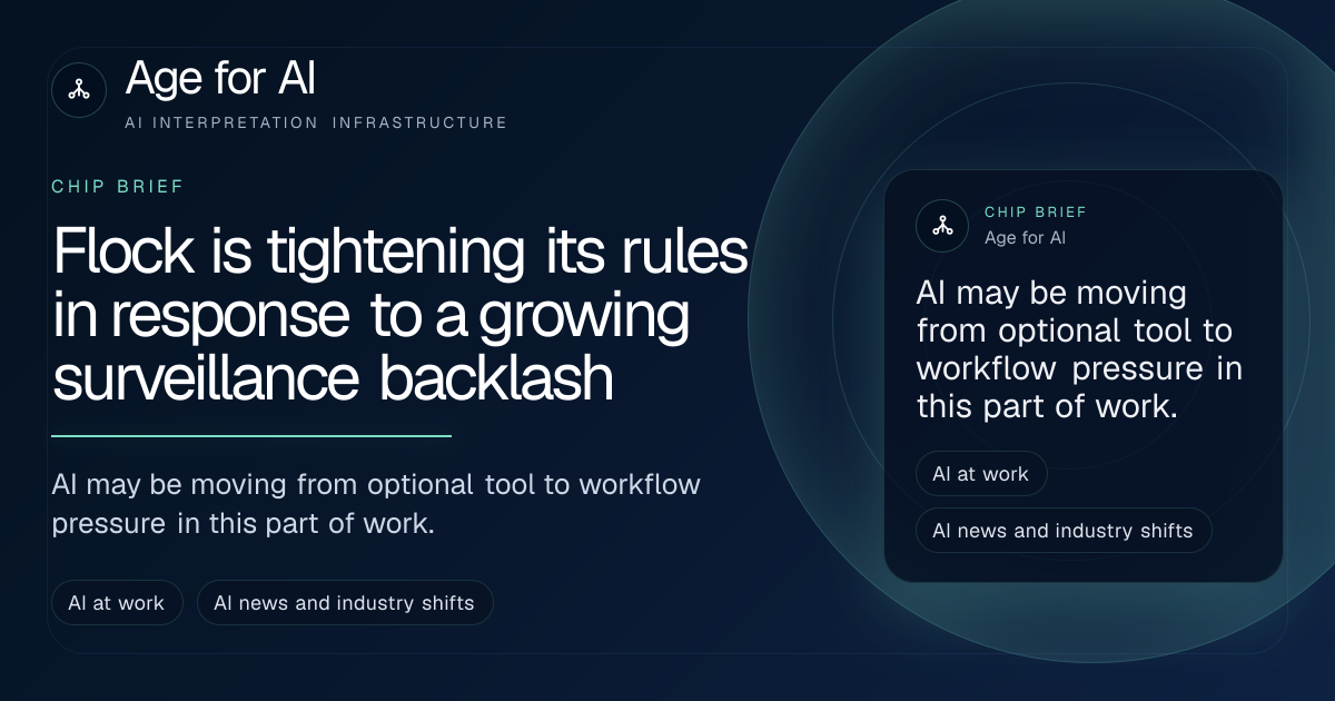 Flock is tightening its rules in response to a growing surveillance backlash