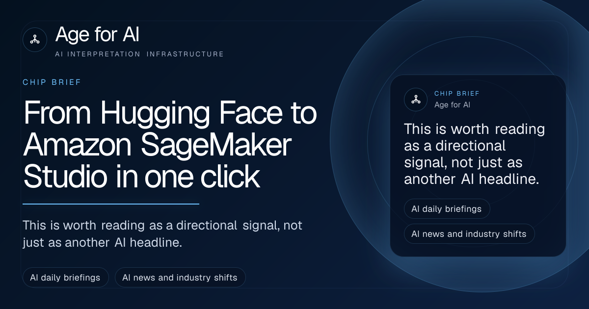 From Hugging Face to Amazon SageMaker Studio in one click