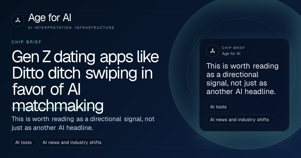 Gen Z dating apps like Ditto ditch swiping in favor of AI matchmaking