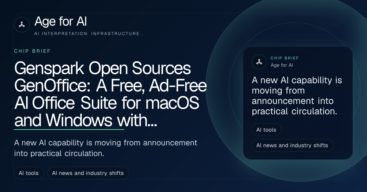 Genspark Open Sources GenOffice: A Free, Ad-Free AI Office Suite for macOS and Windows with Docs, Sheets, Slides, PDF