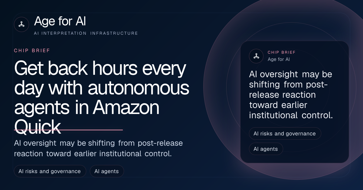 Get back hours every day with autonomous agents in Amazon Quick