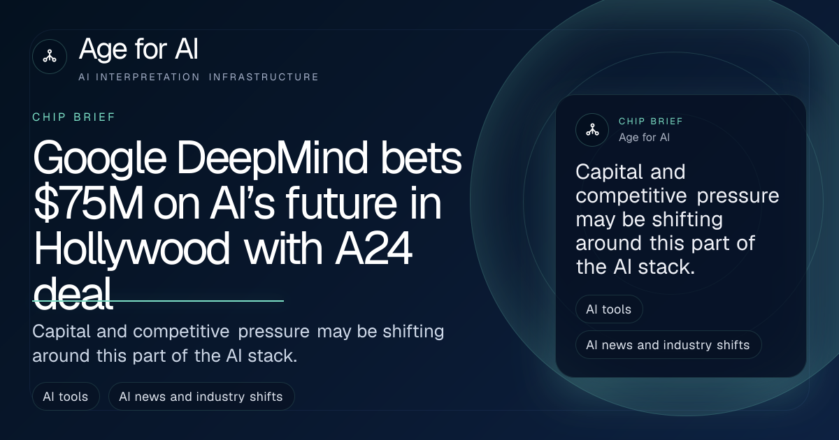 Google DeepMind bets $75M on AI’s future in Hollywood with A24 deal