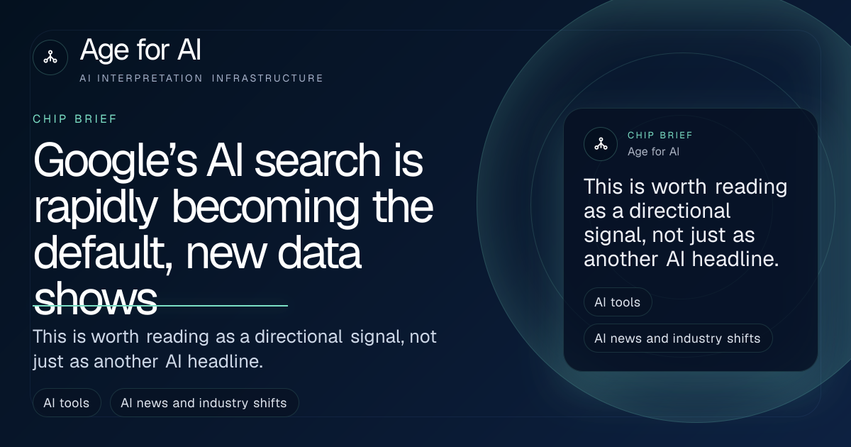 Google’s AI search is rapidly becoming the default, new data shows