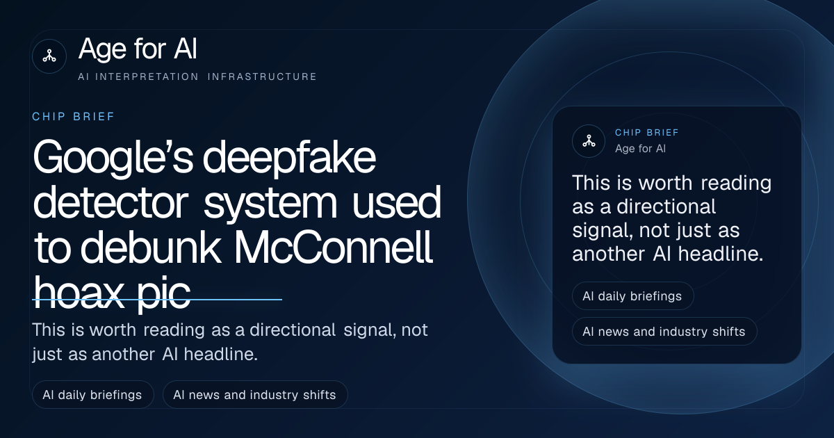 Google’s deepfake detector system used to debunk McConnell hoax pic