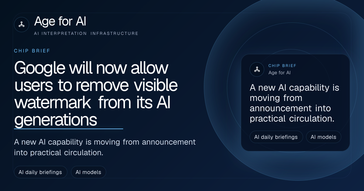Google will now allow users to remove visible watermark from its AI generations