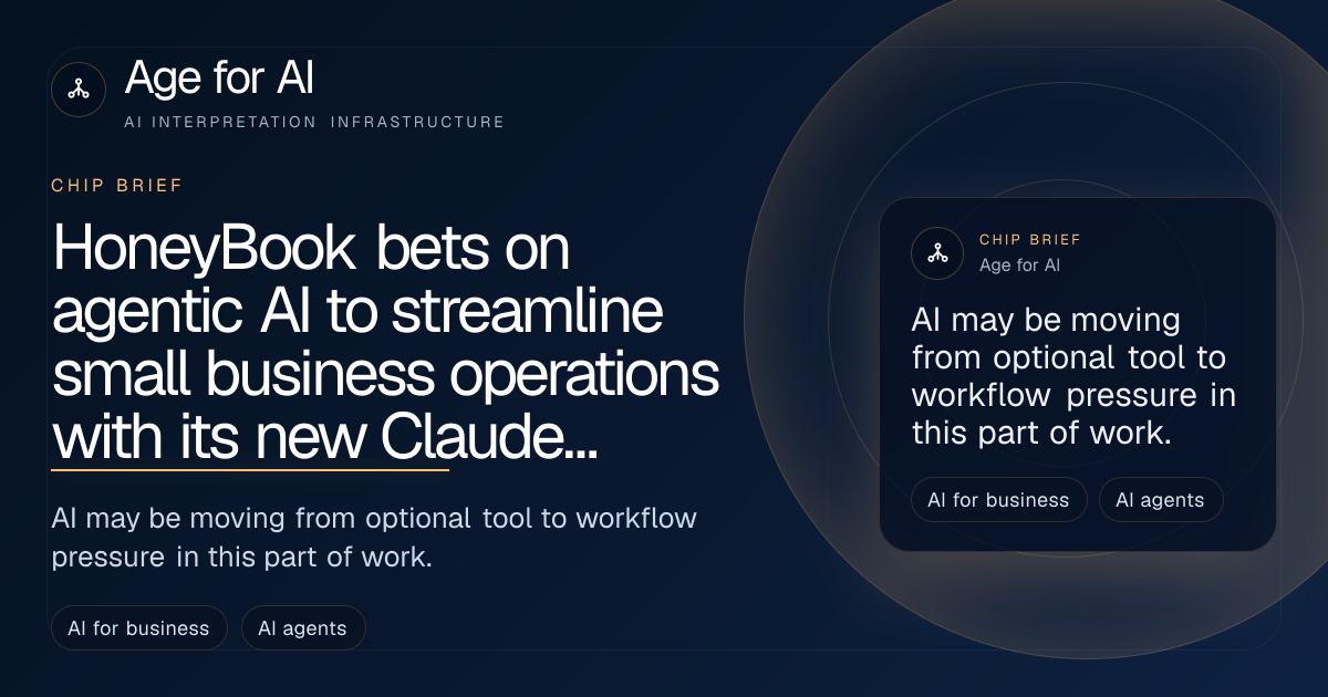 HoneyBook bets on agentic AI to streamline small business operations with its new Claude connector