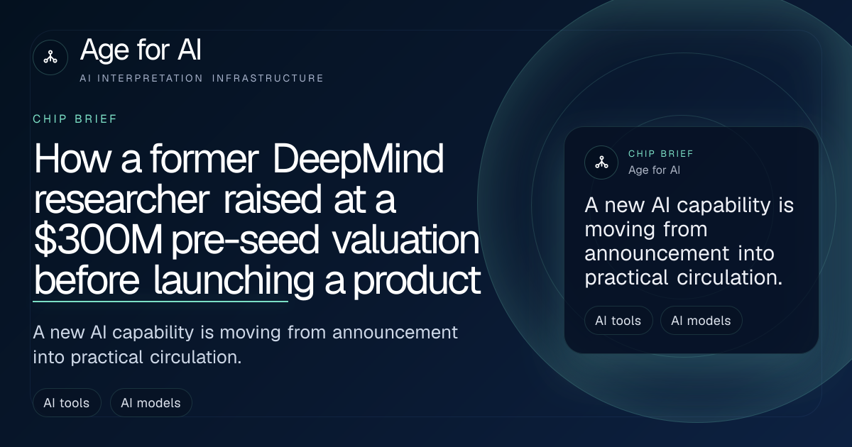 How a former DeepMind researcher raised at a $300M pre-seed valuation before launching a product