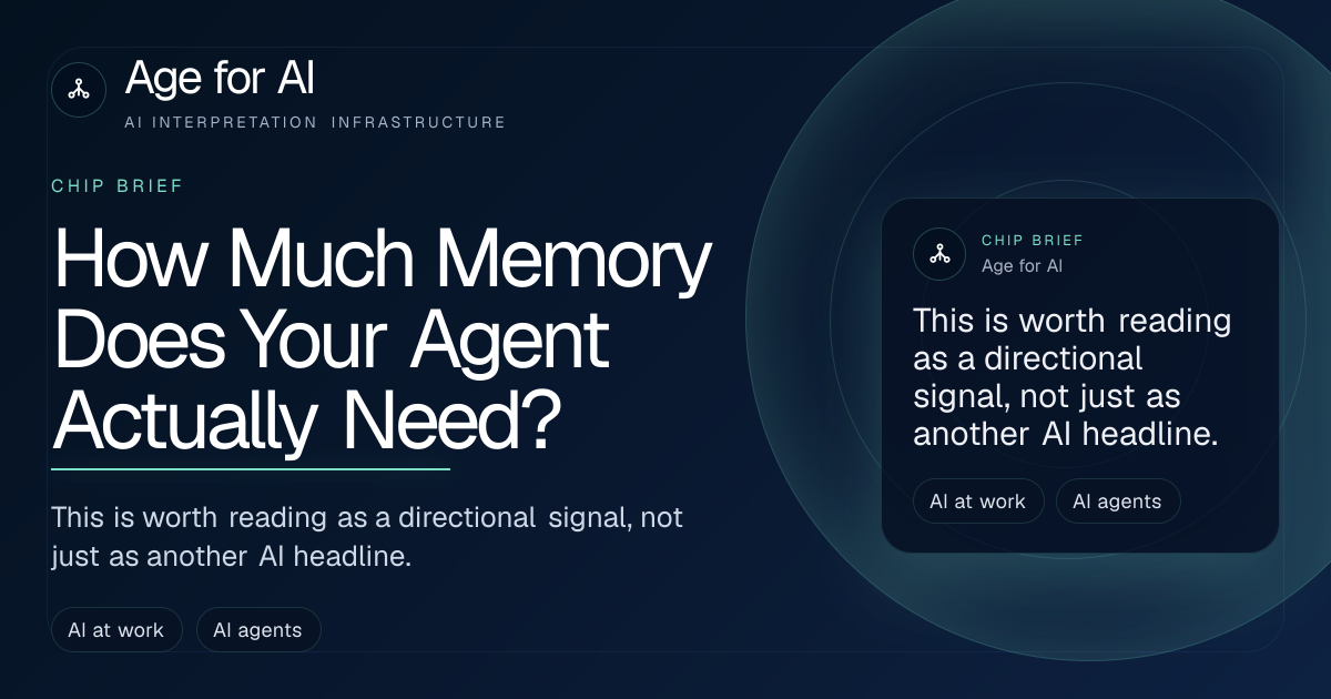 How Much Memory Does Your Agent Actually Need?