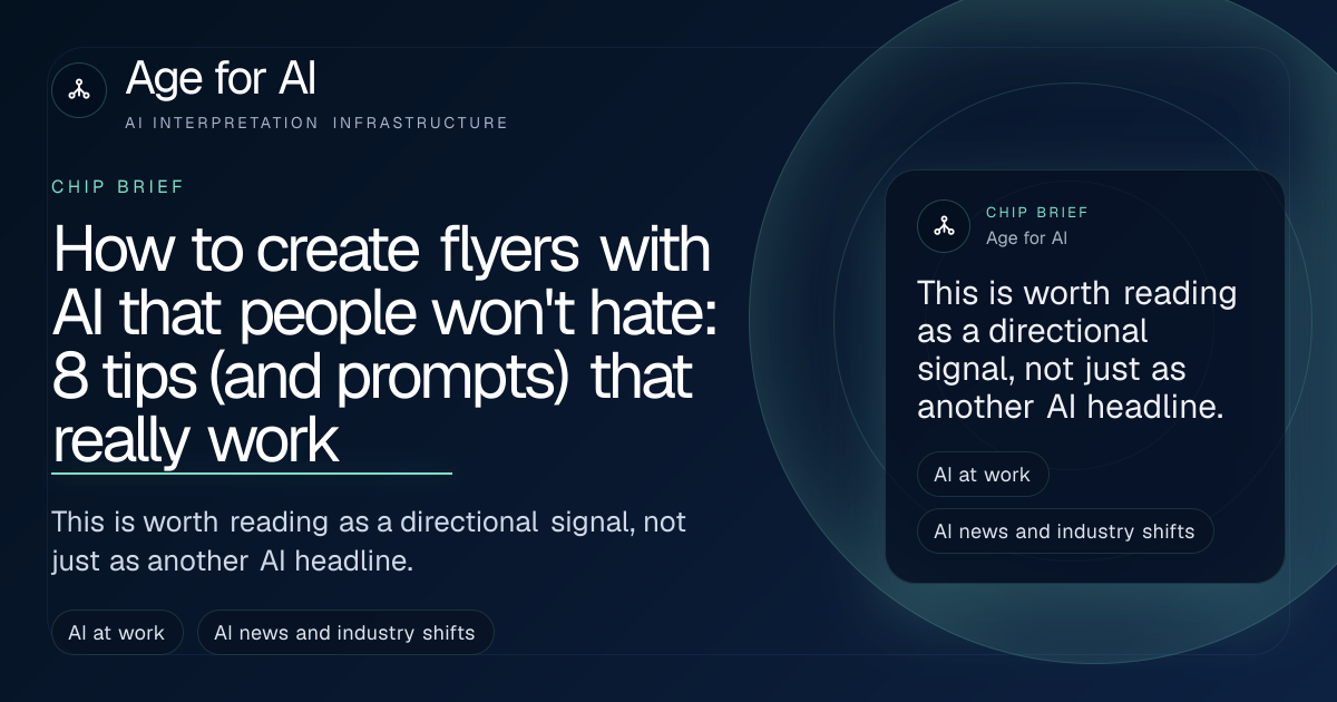 How to create flyers with AI that people won't hate: 8 tips (and prompts) that really work