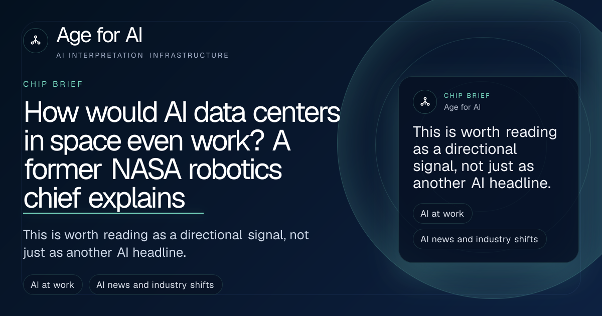 How would AI data centers in space even work? A former NASA robotics chief explains