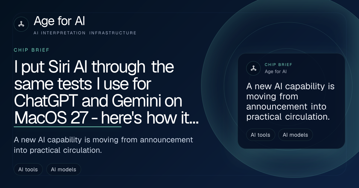 I put Siri AI through the same tests I use for ChatGPT and Gemini on MacOS 27 - here's how it did