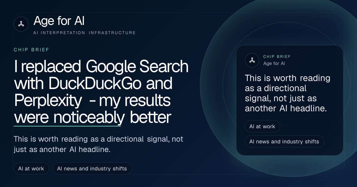 I replaced Google Search with DuckDuckGo and Perplexity - my results were noticeably better