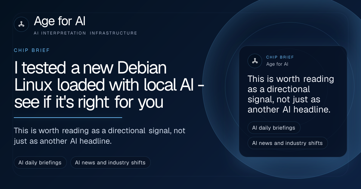 I tested a new Debian Linux loaded with local AI - see if it's right for you