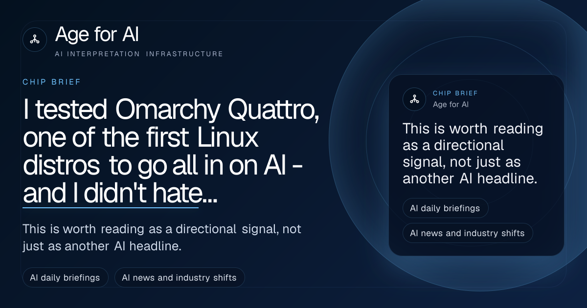 I tested Omarchy Quattro, one of the first Linux distros to go all in on AI - and I didn't hate it