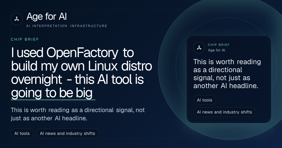 I used OpenFactory to build my own Linux distro overnight - this AI tool is going to be big