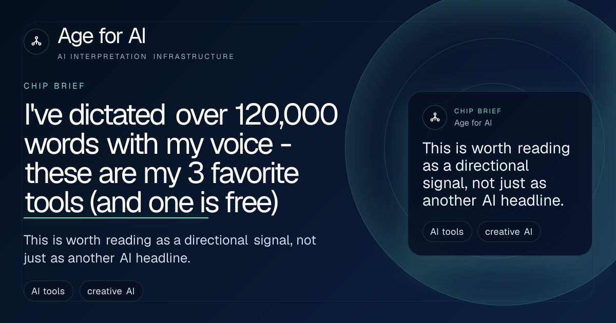 I've dictated over 120,000 words with my voice - these are my 3 favorite tools (and one is free)